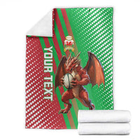 Custom Wales Rugby 2025 Blanket Go Welsh Dragon Sporty Style