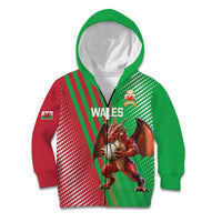 Custom Wales Rugby 2025 Kid Hoodie Go Welsh Dragon Sporty Style - Wonder Print Shop