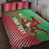 Custom Wales Rugby 2025 Quilt Bed Set Go Welsh Dragon Sporty Style - Wonder Print Shop