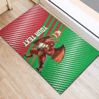 Custom Wales Rugby 2025 Rubber Doormat Go Welsh Dragon Sporty Style - Wonder Print Shop