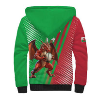 Custom Wales Rugby 2025 Sherpa Hoodie Go Welsh Dragon Sporty Style - Wonder Print Shop