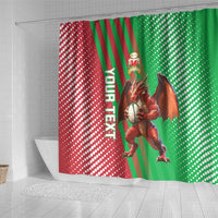 Custom Wales Rugby 2025 Shower Curtain Go Welsh Dragon Sporty Style - Wonder Print Shop