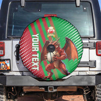 Custom Wales Rugby 2025 Spare Tire Cover Go Welsh Dragon Sporty Style - Wonder Print Shop