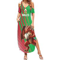 Custom Wales Rugby 2025 Summer Maxi Dress Go Welsh Dragon Sporty Style - Wonder Print Shop