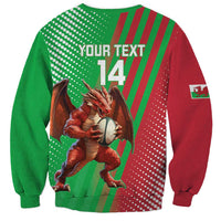 Custom Wales Rugby 2025 Sweatshirt Go Welsh Dragon Sporty Style - Wonder Print Shop