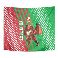 Custom Wales Rugby 2025 Tapestry Go Welsh Dragon Sporty Style - Wonder Print Shop