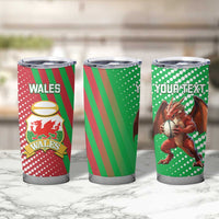 Custom Wales Rugby 2025 Tumbler Cup Go Welsh Dragon Sporty Style - Wonder Print Shop