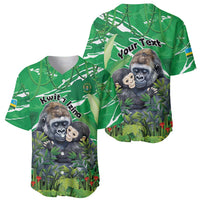 Personalized Rwanda Kwita Izina Baseball Jersey Name a Gorilla - Save a Species - Wonder Print Shop