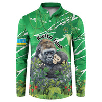 Personalized Rwanda Kwita Izina Button Sweatshirt Name a Gorilla - Save a Species - Wonder Print Shop