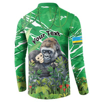 Personalized Rwanda Kwita Izina Button Sweatshirt Name a Gorilla - Save a Species - Wonder Print Shop