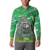 Personalized Rwanda Kwita Izina Button Sweatshirt Name a Gorilla - Save a Species - Wonder Print Shop