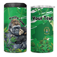 Personalized Rwanda Kwita Izina 4 in 1 Can Cooler Tumbler Name a Gorilla - Save a Species - Wonder Print Shop