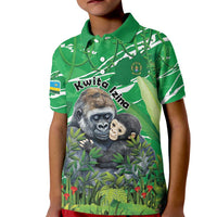 Personalized Rwanda Kwita Izina Kid Polo Shirt Name a Gorilla - Save a Species - Wonder Print Shop