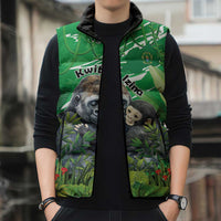 Personalized Rwanda Kwita Izina Sleeveless Puffer Jacket Name a Gorilla - Save a Species - Wonder Print Shop