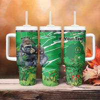 Personalized Rwanda Kwita Izina Tumbler With Handle Name a Gorilla - Save a Species - Wonder Print Shop