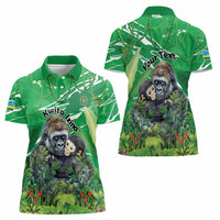 Personalized Rwanda Kwita Izina Women Polo Shirt Name a Gorilla - Save a Species - Wonder Print Shop