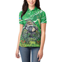 Personalized Rwanda Kwita Izina Women Polo Shirt Name a Gorilla - Save a Species - Wonder Print Shop