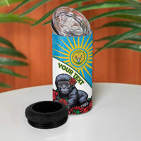 Personalized Rwanda Baby Gorilla 4 in 1 Can Cooler Tumbler Kwita Izina 2025 - Wonder Print Shop