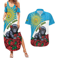 Personalized Rwanda Baby Gorilla Couples Matching Summer Maxi Dress and Hawaiian Shirt Kwita Izina 2025 - Wonder Print Shop