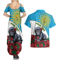 Personalized Rwanda Baby Gorilla Couples Matching Summer Maxi Dress and Hawaiian Shirt Kwita Izina 2025 - Wonder Print Shop