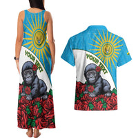Personalized Rwanda Baby Gorilla Couples Matching Tank Maxi Dress and Hawaiian Shirt Kwita Izina 2025 - Wonder Print Shop