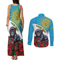 Personalized Rwanda Baby Gorilla Couples Matching Tank Maxi Dress and Long Sleeve Button Shirt Kwita Izina 2025 - Wonder Print Shop