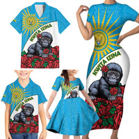 Personalized Rwanda Baby Gorilla Family Matching Short Sleeve Bodycon Dress and Hawaiian Shirt Kwita Izina 2025 - Wonder Print Shop