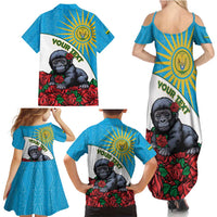 Personalized Rwanda Baby Gorilla Family Matching Summer Maxi Dress and Hawaiian Shirt Kwita Izina 2025 - Wonder Print Shop