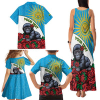 Personalized Rwanda Baby Gorilla Family Matching Tank Maxi Dress and Hawaiian Shirt Kwita Izina 2025 - Wonder Print Shop