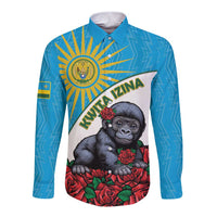 Personalized Rwanda Baby Gorilla Long Sleeve Button Shirt Kwita Izina 2025 - Wonder Print Shop