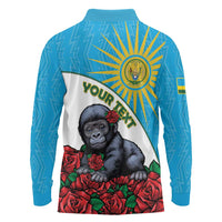 Personalized Rwanda Baby Gorilla Long Sleeve Polo Shirt Kwita Izina 2025 - Wonder Print Shop