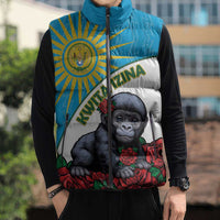 Personalized Rwanda Baby Gorilla Sleeveless Puffer Jacket Kwita Izina 2025 - Wonder Print Shop