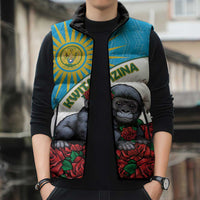Personalized Rwanda Baby Gorilla Sleeveless Puffer Jacket Kwita Izina 2025 - Wonder Print Shop