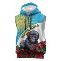 Personalized Rwanda Baby Gorilla Sleeveless Zip Hoodie Kwita Izina 2025 - Wonder Print Shop