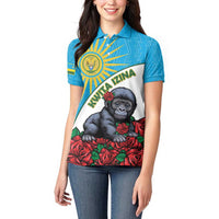 Personalized Rwanda Baby Gorilla Women Polo Shirt Kwita Izina 2025 - Wonder Print Shop
