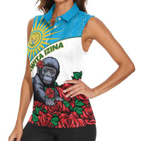 Personalized Rwanda Baby Gorilla Women Sleeveless Polo Shirt Kwita Izina 2025 - Wonder Print Shop
