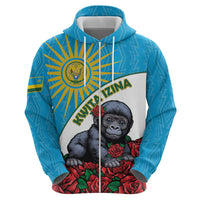 Personalized Rwanda Baby Gorilla Zip Hoodie Kwita Izina 2025 - Wonder Print Shop