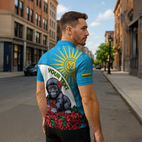 Personalized Rwanda Baby Gorilla Zipper Polo Shirt Kwita Izina 2025 - Wonder Print Shop