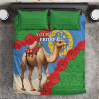 Personalised Eritrea Arabian Camel Bedding Set Gerbera Flower Flag Color - Wonder Print Shop