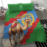 Personalised Eritrea Arabian Camel Bedding Set Gerbera Flower Flag Color - Wonder Print Shop