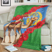 Personalised Eritrea Arabian Camel Blanket Gerbera Flower Flag Color