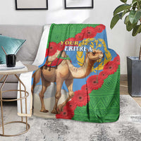 Personalised Eritrea Arabian Camel Blanket Gerbera Flower Flag Color