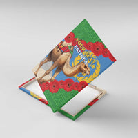 Personalised Eritrea Arabian Camel Canvas Wall Art Gerbera Flower Flag Color - Wonder Print Shop