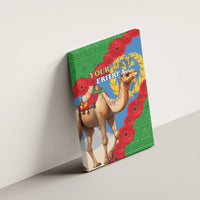 Personalised Eritrea Arabian Camel Canvas Wall Art Gerbera Flower Flag Color - Wonder Print Shop