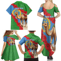 Personalised Eritrea Arabian Camel Family Matching Summer Maxi Dress and Hawaiian Shirt Gerbera Flower Flag Color - Wonder Print Shop