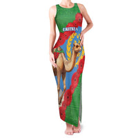 Personalised Eritrea Arabian Camel Family Matching Tank Maxi Dress and Hawaiian Shirt Gerbera Flower Flag Color - Wonder Print Shop