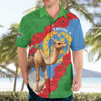 Personalised Eritrea Arabian Camel Hawaiian Shirt Gerbera Flower Flag Color - Wonder Print Shop