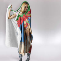 Personalised Eritrea Arabian Camel Hooded Blanket Gerbera Flower Flag Color