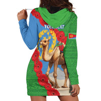 Personalised Eritrea Arabian Camel Hoodie Dress Gerbera Flower Flag Color - Wonder Print Shop