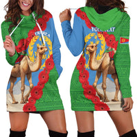 Personalised Eritrea Arabian Camel Hoodie Dress Gerbera Flower Flag Color - Wonder Print Shop
